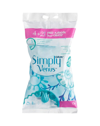 Станки д/гоління ЖІНОЧІ " Gillette Simply Venus"  4шт/уп