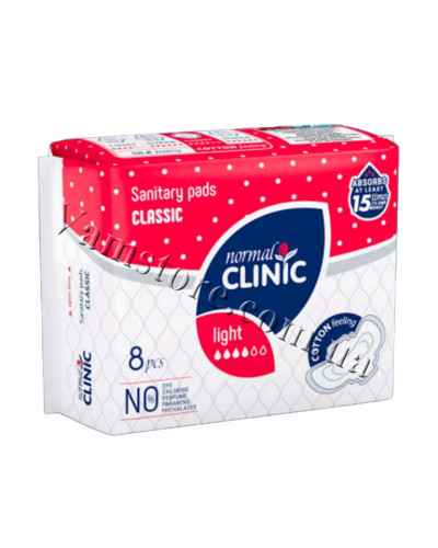 NCF18K Normal Clinic - Classic cotton feeling - Крит. прокладки 4 краплі 240 мм/8шт уп.