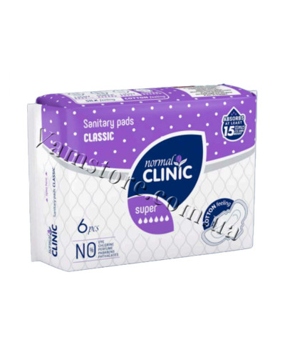 NCF20K Normal Clinic - Classic cotton feeling- Крит. прокладки 5 краплі 280 мм/6шт уп.