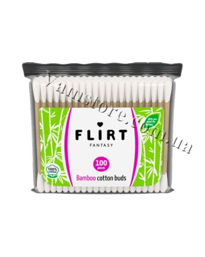 BPF 013  "FLIRT" Ватні палички бамбук - ZIP упаковка 100шт/уп