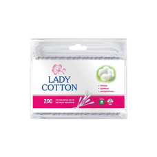 Lady Cotton - Ватні палички - ZIP упаковка 200шт/уп