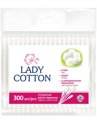 Lady Cotton - Ватні палички - ZIP упаковка 300шт/уп