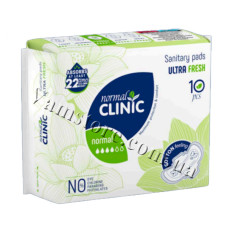 NCF02B Normal Clinic - Comfort ultra cotton fresh- Крит. прокладки 4 краплі 240 мм/10шт уп.