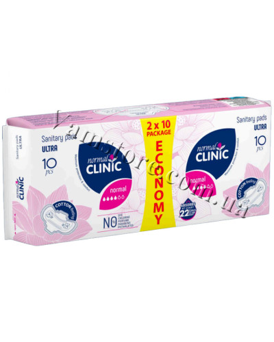 NCF04Z Normal Clinic - Comfort ultra cotton feeling - Крит. прокладки 4 краплі DUO 240 мм/20шт уп.