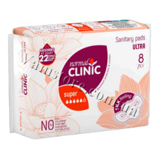 NCF05B Normal Clinic - Comfort ultra silk dry - Крит. прокладки 4 краплі 260 мм/8шт уп.