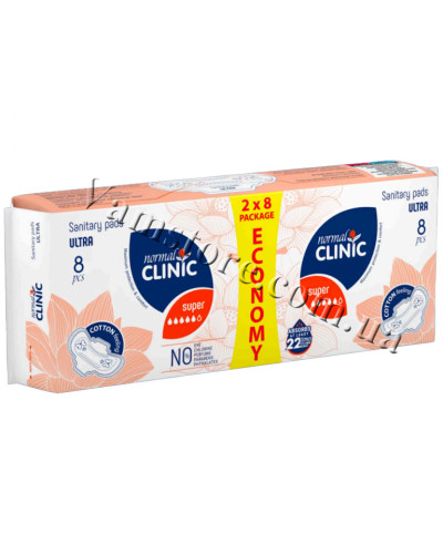 NCF06Z Normal Clinic - Comfort ultra cotton velvet - Крит. прокладки 4 краплі DUO 260 мм/16шт уп.