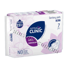 NCF08B Normal Clinic - Comfort ultra cotton&velvet  - Крит. прокладки 6 краплі 280 мм/7шт уп.