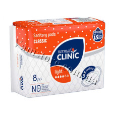 NCF15K Normal Clinic - Classic silk feeling  - Крит. прокладки 4 краплі 240 мм/8шт уп.