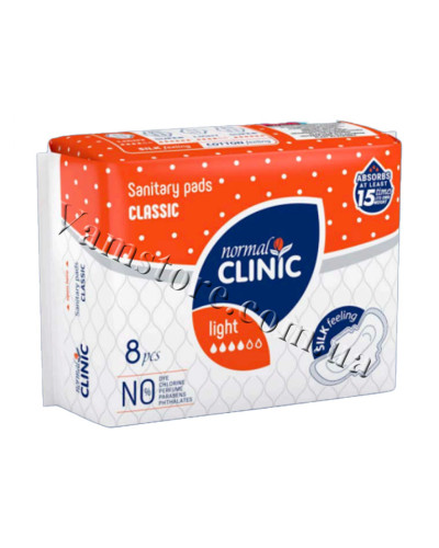 NCF15K Normal Clinic - Classic silk feeling  - Крит. прокладки 4 краплі 240 мм/8шт уп.