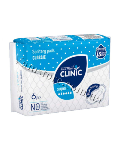 NCF17K Normal Clinic - Classic silk feeling - Крит. прокладки 6 краплі 280 мм/6шт уп.