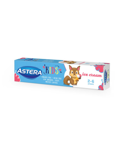 Дитяча зубна паста ASTERA KiIDS зі смаком морозива (2-6 years) 50 мл.