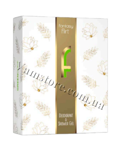 NPF043 Подарунковий набір Women Fantasy FLIRT green - дезодорант + гель-душ
