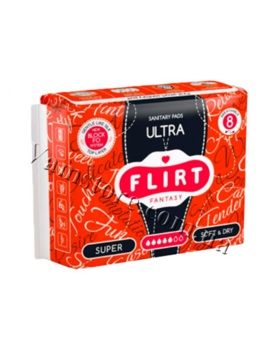WKL05C Fantasy FLIRT Ultra Soft & dry - Крит. прокладки 5 крап. 260мм/8шт уп.