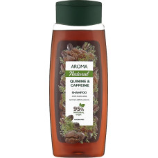 Шампунь Aroma  Natural з екстрактом Хініну і Кофеїну проти випадіння волосся 400 мл.