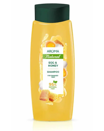 Шампунь Aroma Natural Яєчний  з медом для сухого та пошкодженого волосся 400 мл.