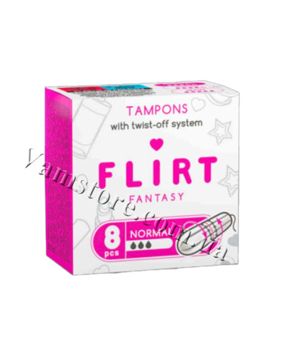 TGF002 Fanasy FLIRT гігієнічні тампони normal 3 крапл.8шт/уп