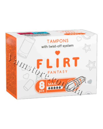TGF004 Fanasy FLIRT гігієнічні тампони maxi 5 крапл.8шт/уп
