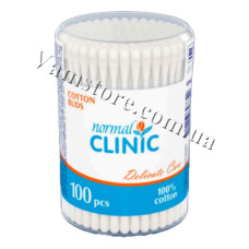 VPN031 Normal Clinic - Ватні палички - круглая коробка 100шт/уп