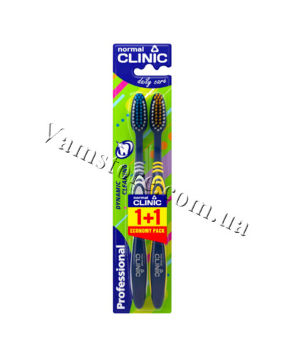 Зубна щітка normal Clinic medium 1+1