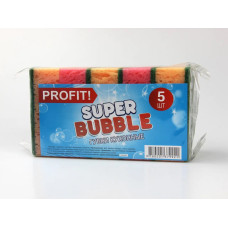 Губка для миття посуду Super Bubble ВЕЛ, 5шт/уп