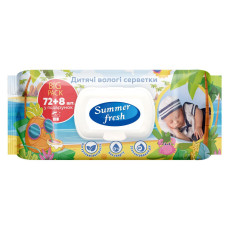 Серветка волога дитяча "Summer Fresh" з клапаном 72шт/уп (16шт/ящ.)