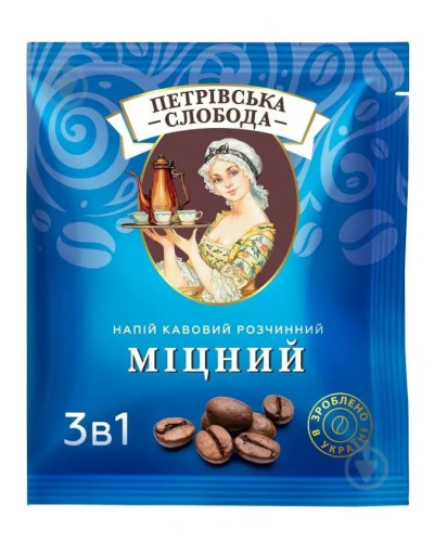 Кава розчинна 3 в 1 "Петровская слобода" міцна 25пак/уп