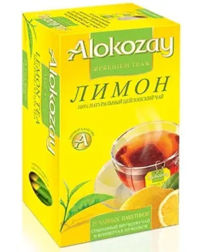 Чай чорний з лимоном "Alokozay Tea" 25 пак.