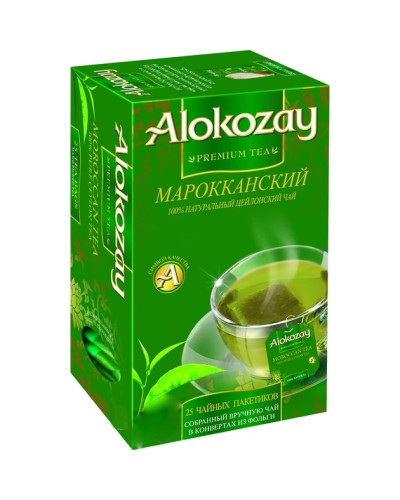 Чай зелений з мятою мароканський  "Alokozay Tea" 25 пак.