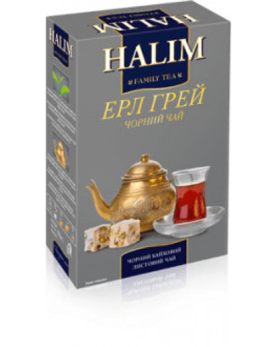 Чай "HALIM" чорний ЛИСТОВИЙ з ароматом бергамоту 80г