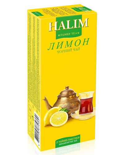 Чай "HALIM" чорний з ароматом лимона 25 пак.
