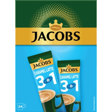 Кава розчинна 3 в 1 "JACOBS" caramel latte стик 24шт/уп