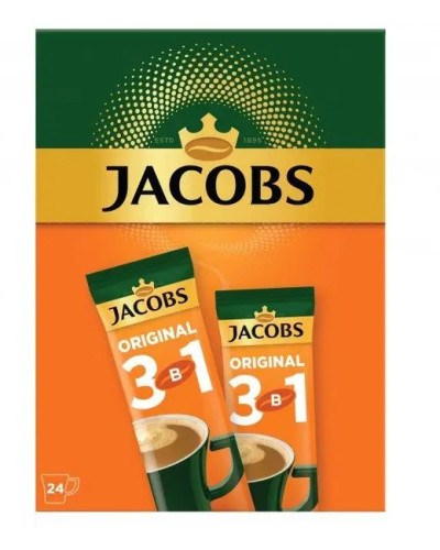 Кава розчинна 3 в 1 "JACOBS" original/classic стик 24шт/уп