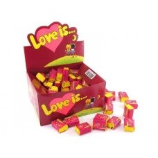 "Love is" жувальна гумка вишня-лимон/бордовий (100шт/уп)