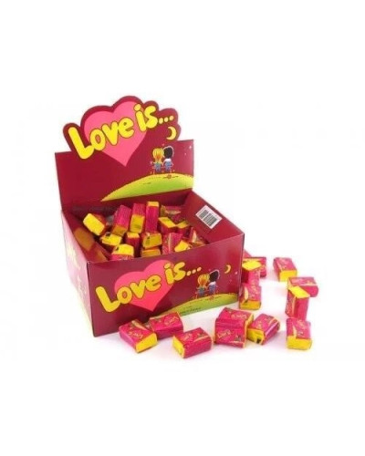 "Love is" жувальна гумка вишня-лимон/бордовий (100шт/уп)