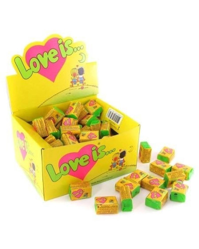 "Love is" жувальна гумка кокос-ананас/жовтий (100шт/уп)