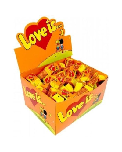 "Love is" жувальна гумка апельсин-ананас/оранжевий (100шт/уп)