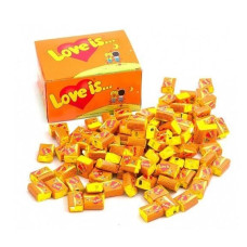 "Love is" жувальна гумка апельсин-ананас/оранжевий (100шт/уп)