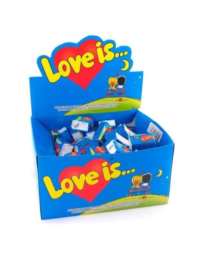 "Love is" жувальна гумка полуниця-банан/синій (100шт/уп)