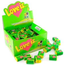 "Love is" жувальна гумка яблуко-лимон/зелений (100шт/уп)