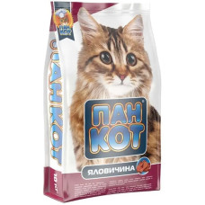 Корм для КОТІВ "Пан Кот" (ЯЛОВИЧИНА) 10кг