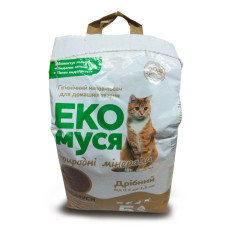Наповнювач для туалету "ЕкоМуся", 5кг пісочний дрібний