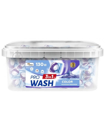 Капсули для прання "Pro Wash3/1" Color 15г. (130шт/уп.)