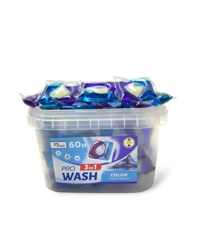 Капсули для прання "Pro Wash3/1" COLOR 15г. (70шт/уп.)