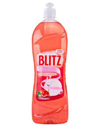 Рідина для миття посуду "BLITZ" Грейпфрут- ПЛЯШКА  1л
