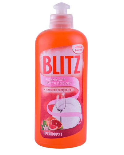 Рідина для миття посуду "BLITZ" Грейпфрут- ПЛЯШКА  0,5л