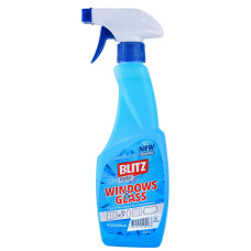 Рідина для миття скла "BLITZ Crystal" Aquablue- ПЛЯШКА ТРІГЕР 0.5л
