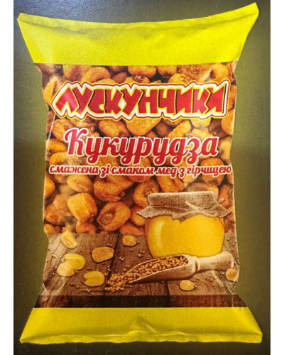 Кукурудза смажена зі смаком  "Мед з Гірчицею" 80г 5шт/уп