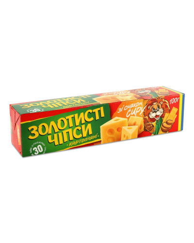 Чіпси "Золотисті" зі смаком сиру 100г