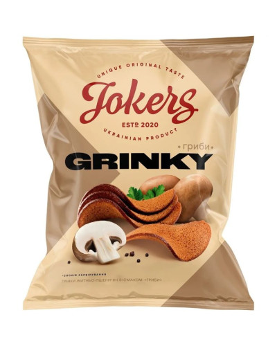 Гренки "Jokers" мет.пл. ГРИБИ, 80г(20шт/уп)