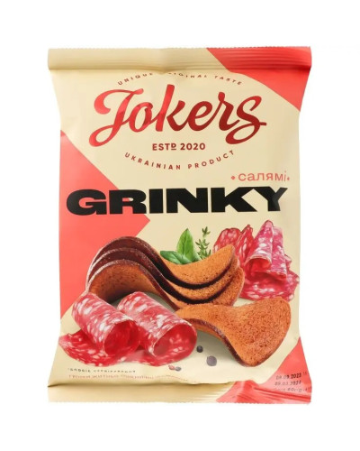 Гренки "Jokers" мет.пл. САЛЯМІ, 80г(20шт/уп)